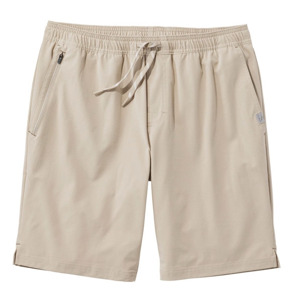 L.L. Bean Men's Flat Front Shorts - Tan